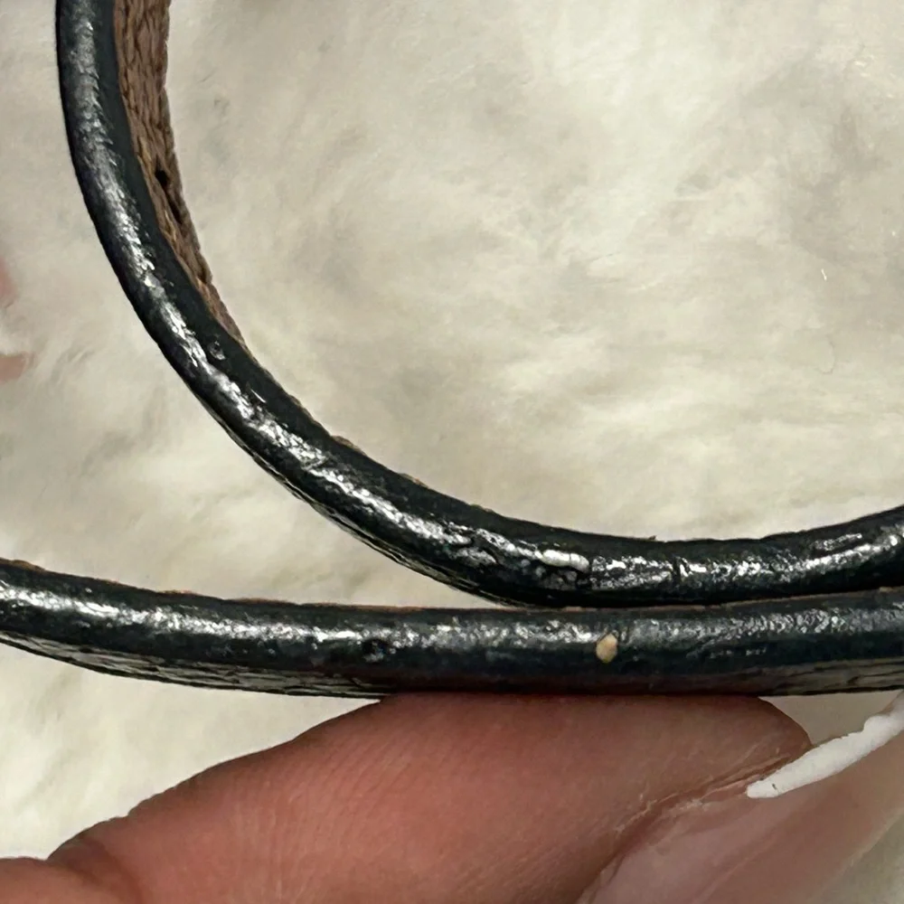 Louis Vuitton Black‎ Leather Slim Bracelet